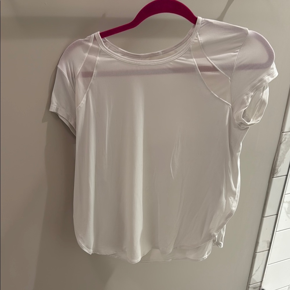 All in Motion White Cap Sleeve Crop T-Shirt